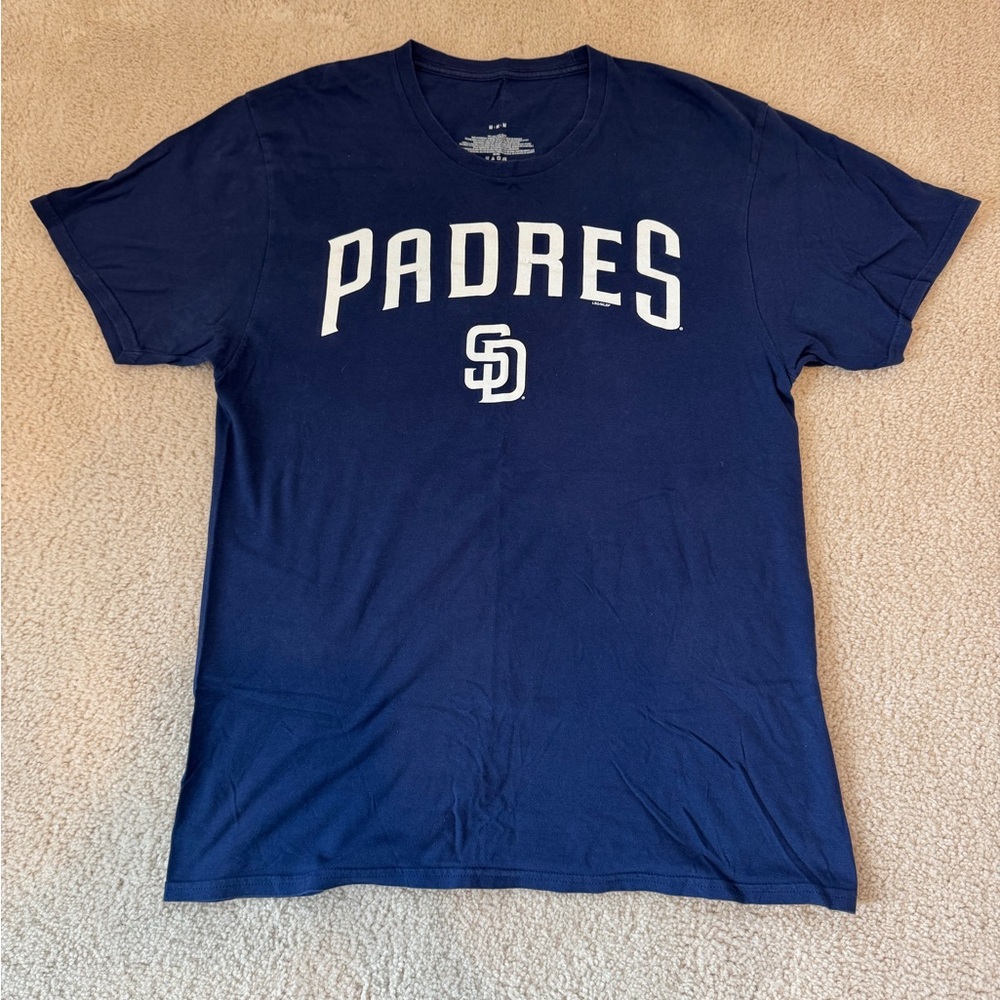 San Diego Padres Navy Tee Shirt with White SD Logo - MLB Men’s Medium T-Shirt